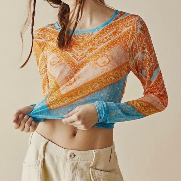 Free People Tops - Free People It's My Party Mesh Top
